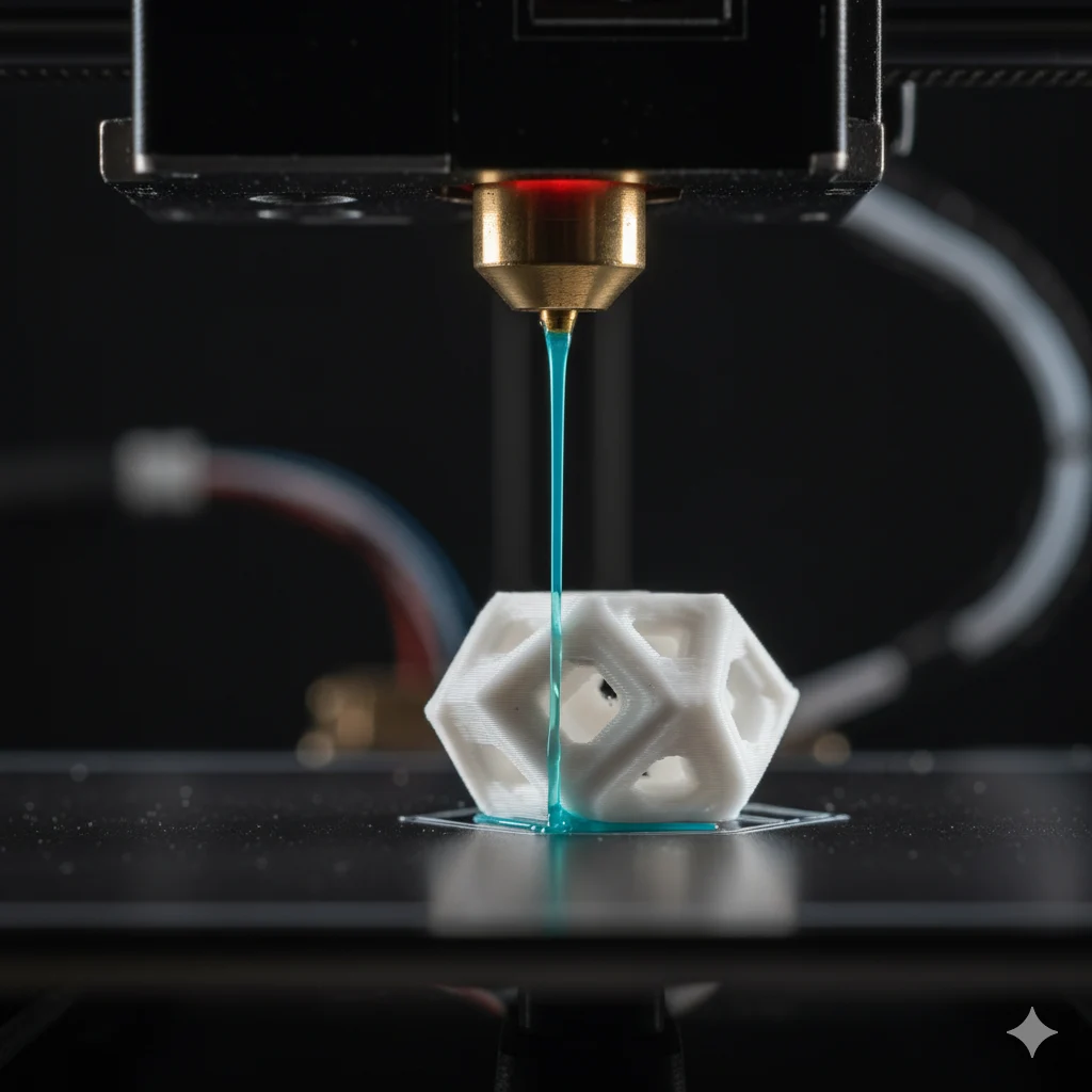 Макрозйомка процесу 3D-друку: приклад, як ШІ допоміг вирішити проблему адгезії пластику ASA