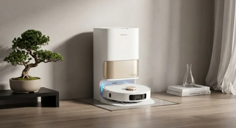 Робот-пилосос Dreame L10s Pro Ultra Heat на дерев'яній підлозі
